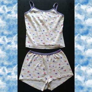 LAST CHANCE! Vintage 90s Butterflies Pajama Set